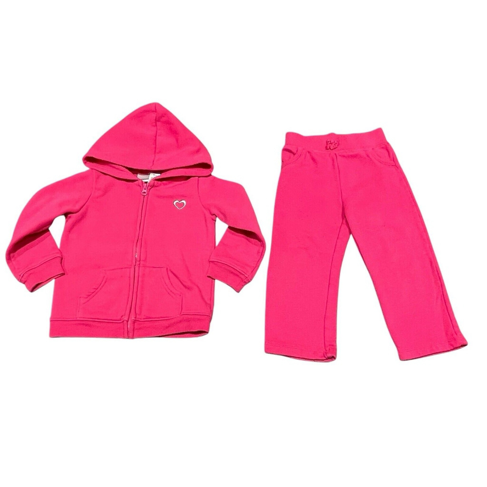 Jumping Beans Baby Girl Hot Pink Tracksuitβ Size 24 Months EUC
